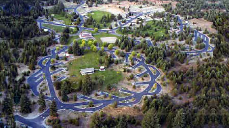 aerial view of Farragut campsites